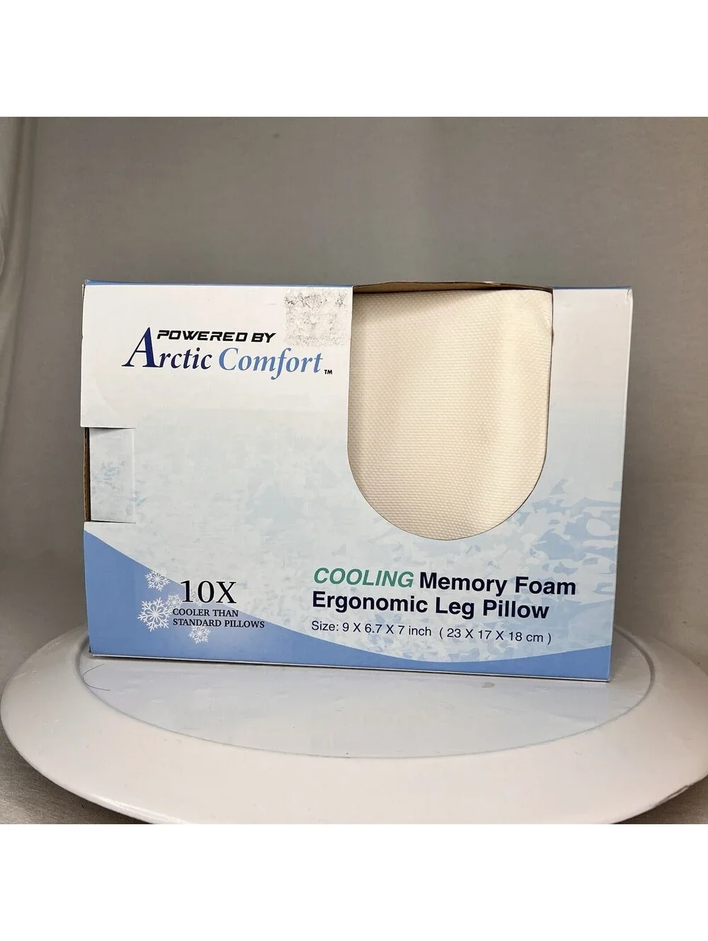 Arctic Comfort Memory Foam Cooling Leg Pillow for Sciatica, Knees,Back,Joints